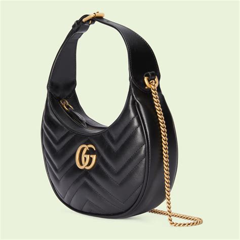 gucci black half moon bag|gucci marmont velvet mini bag.